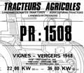 Catalogue pièces détachées PR1508 tracteur 50 60 80 70 82 460