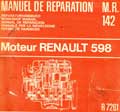Manuel de réparation moteur Renault 598 (R7261)