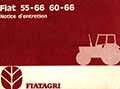 Revue technique et Notice d'entretien tracteurs Fiat 55-66 60-66