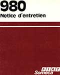 Revue technique et Notice d'entretien tracteur Someca Fiat 980