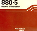 Notice d'entretien et d'usage tracteur Fiat Someca 880-5
