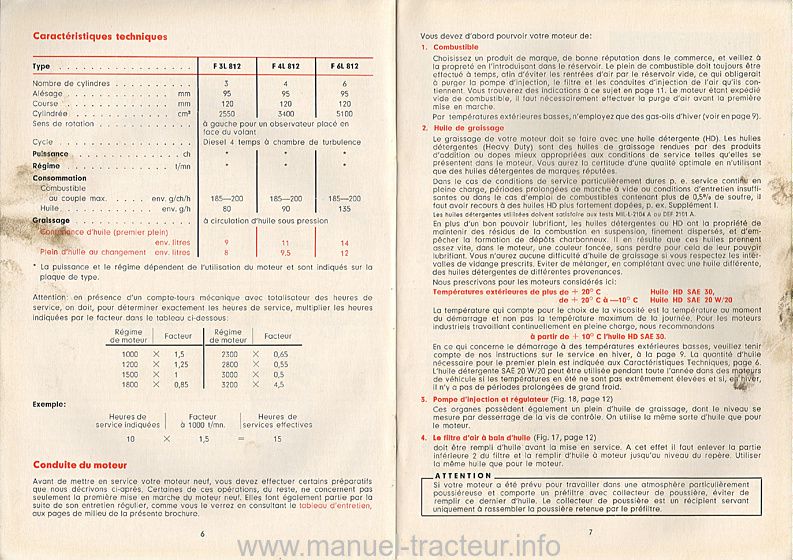 Cinquième page du Manuel instructions moteurs DEUTZ F346 L812