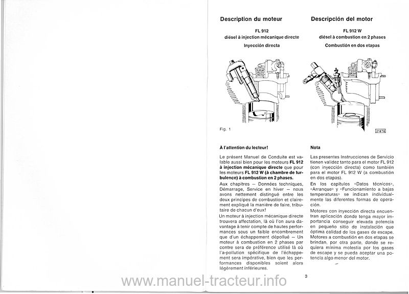 Quatrième page du Manuel entretien moteurs DEUTZ F3-6L 912 912 W