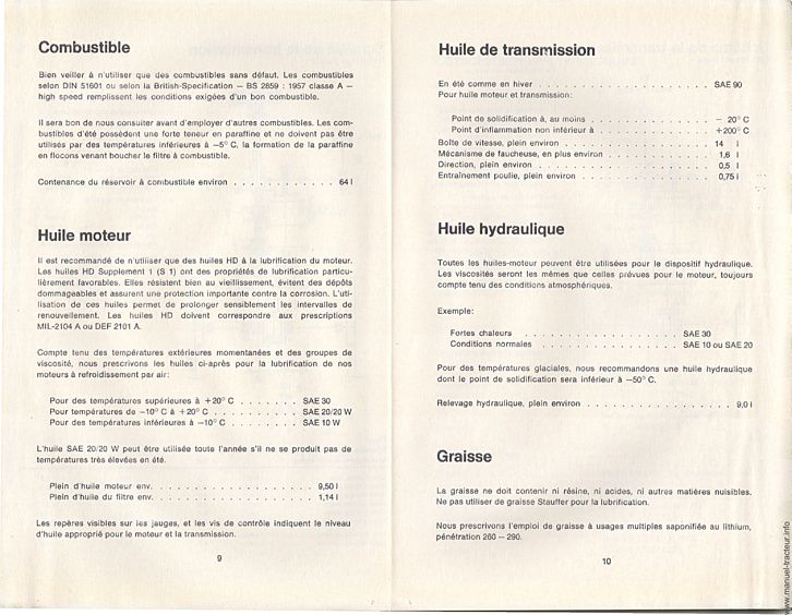 Sixième page du Manuel Instruction DEUTZ D 5005