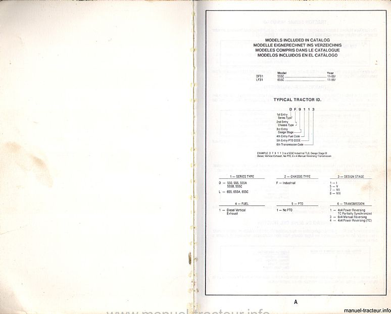 Deuxième page du Catalogue pièces détachées FORD 555c  655c