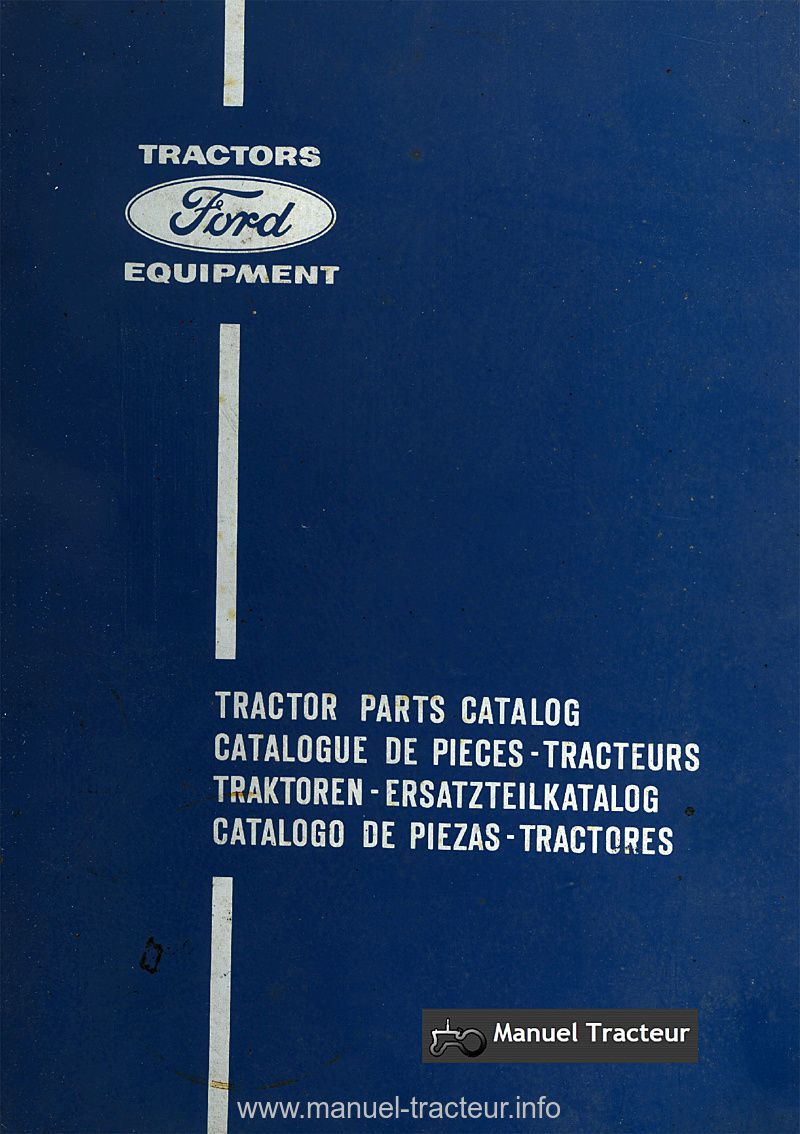 Première page du Catalogue pièces détachées Ford Dexta 2000 Super Dexta 3000 Major 4000 Super Major 5000