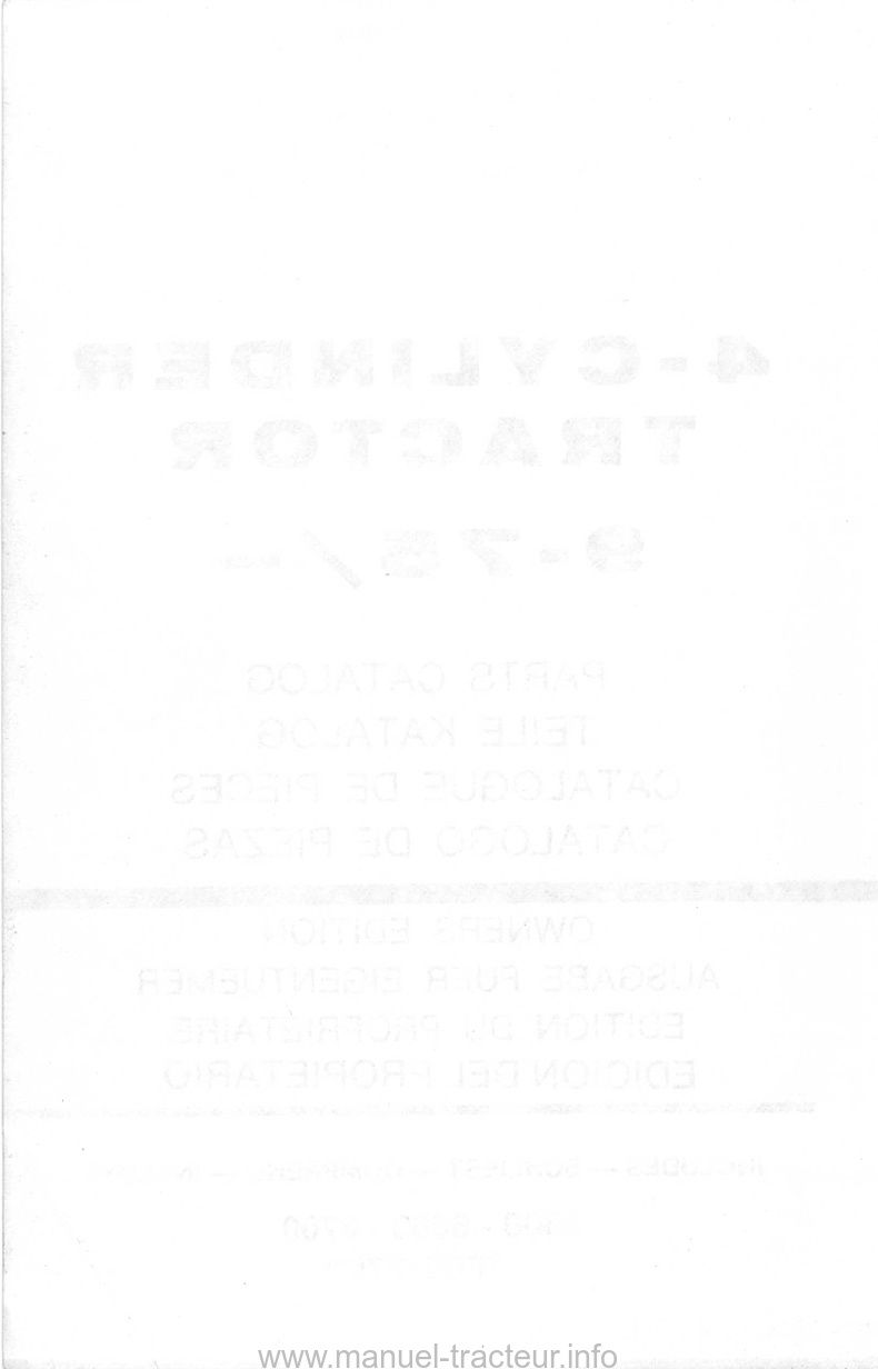 Quatrième page du Catalogue pièces détachées FORD 5600 6600 6700 7600 7700