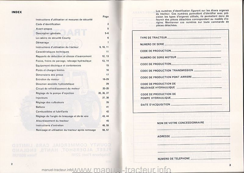 Quatrième page du manuel conducteur FORD COUNTY modèle 1164