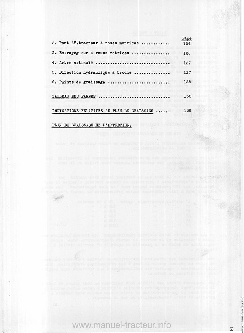 Sixième page du Livret instructions FENDT Farmer 104 105 106 S