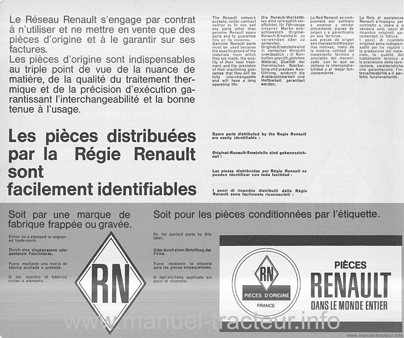 Troisième page du Catalogue pièces détachées RENAULT 7053 PR649