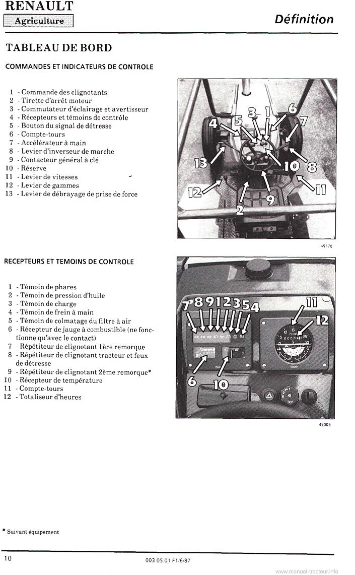 Cinquième page du Livret entretien Renault 55-12 55-14 LB
