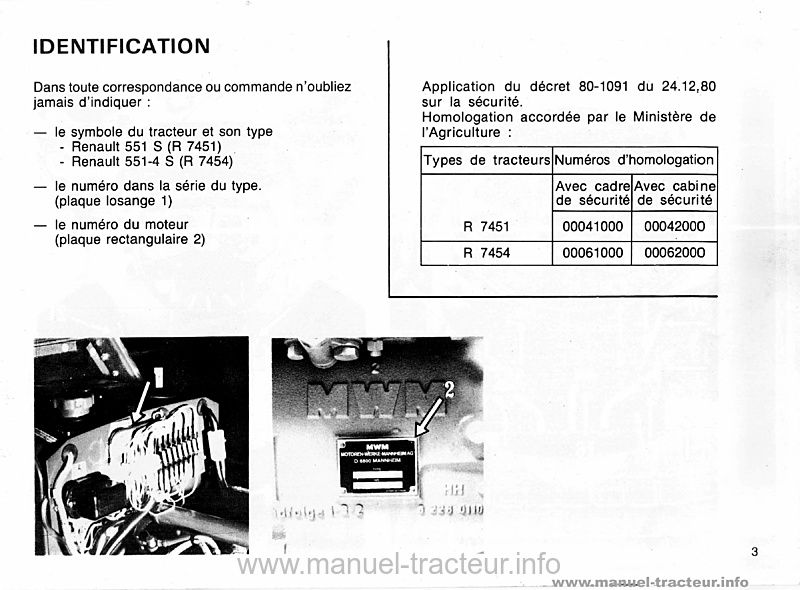 Quatrième page du Guide entretien Renault 551s 551-4s