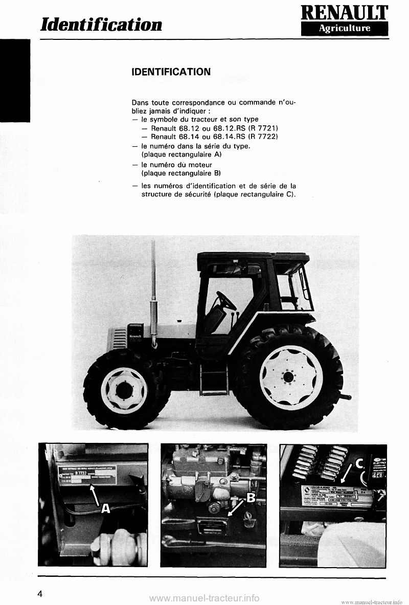 Cinquième page du Livret entretien Renault 68-12 68-14 RS