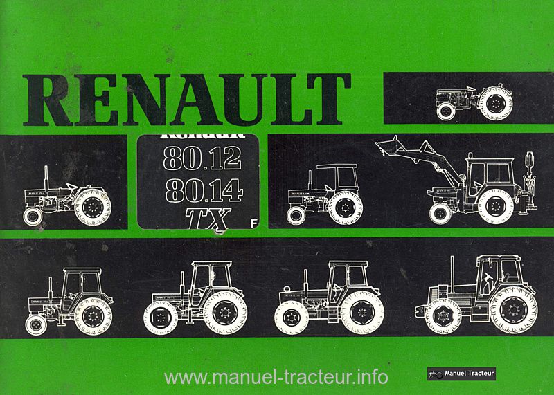 Première page du Livret entretien Renault 80.12 80.14 TX