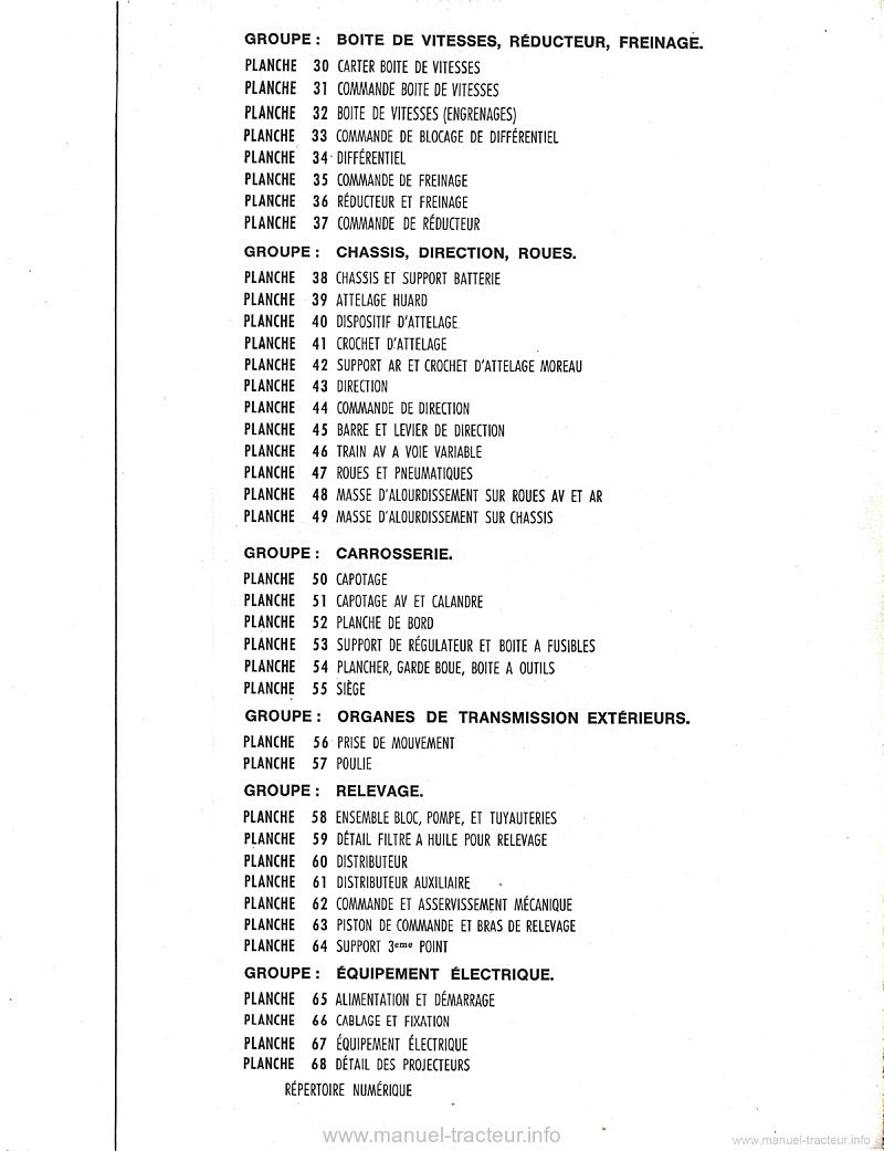 Troisième page du Catalogue pièces de rechange Someca Fiat 615