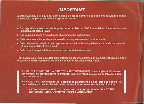 Quatrième page du Notice entretien FIAT SOMECA 880-5