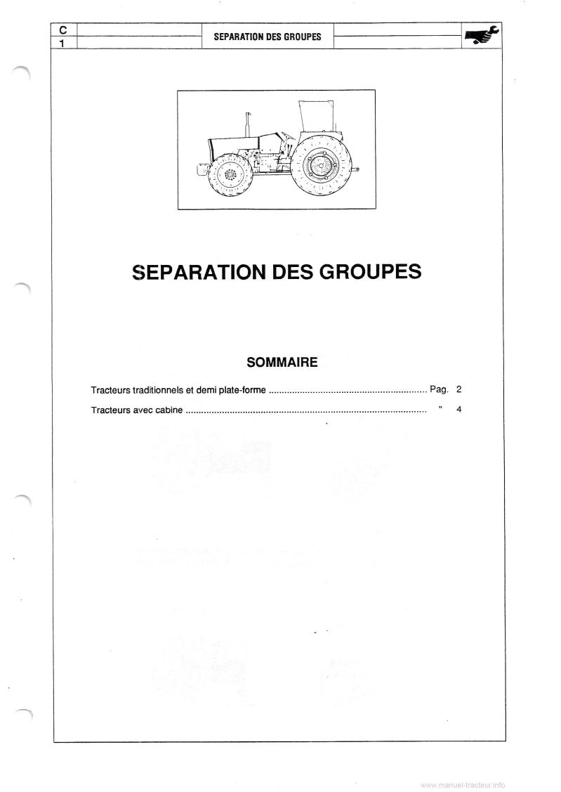 Sixième page du Manuel Atelier tracteur LANDINI Blizzard 50 60 65 75 85 95 et 9080