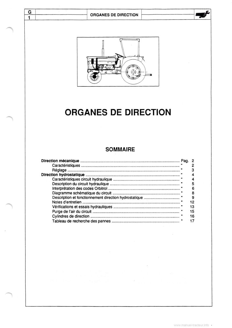 Dixième page du Manuel Atelier tracteur LANDINI Blizzard 50 60 65 75 85 95 et 9080