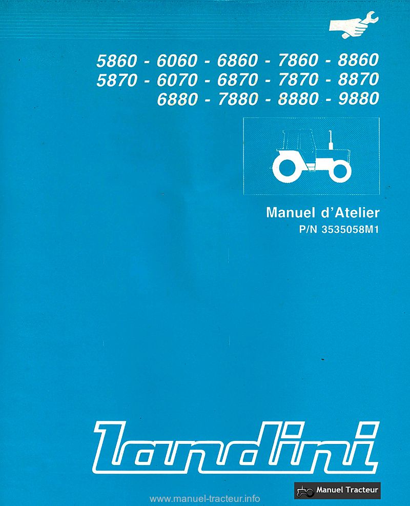 Première page du Manuel Atelier LANDINI Série 60 70 80