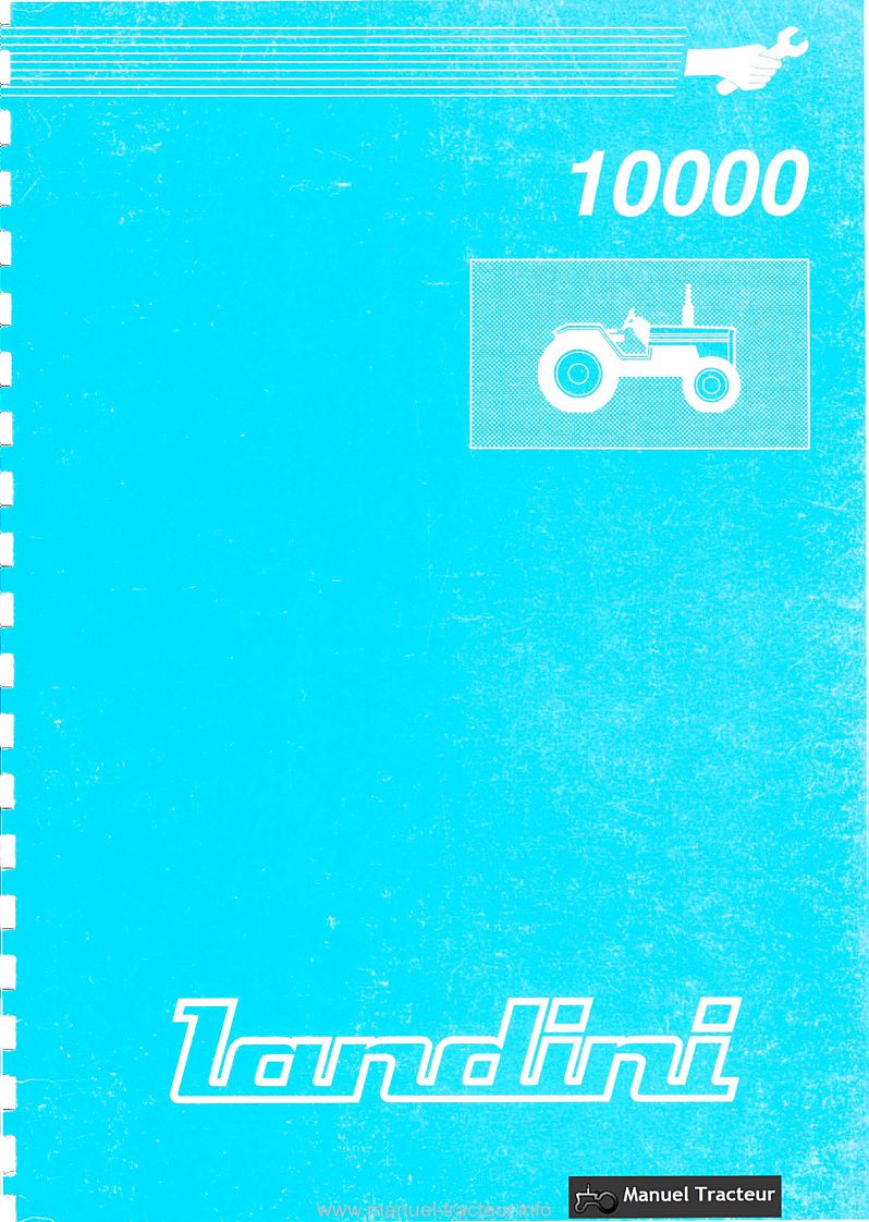 Première page du Manuel d’entraînement tracteur Landini 10000 