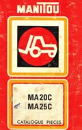 Catalogue pièces détachées Manitou MA 20 MA 25 C
