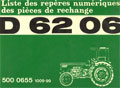 Liste pièces de rechange tracteur DEUTZ 6206