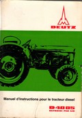 Manuel d'instruction tracteur deutz 4005