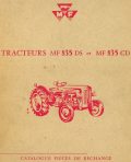 Catalogue pièces de rechange tracteur MF 835 ds cd