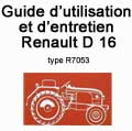 guide utilisation tracteur Renault D16